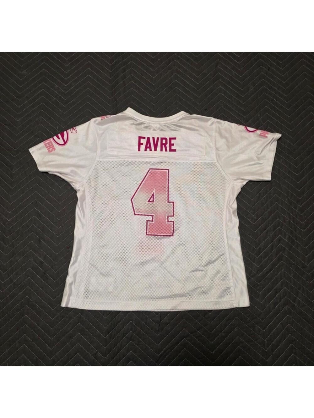 Reebok Brett Favre #4 Breast Cancer Awareness NFL Jersey L